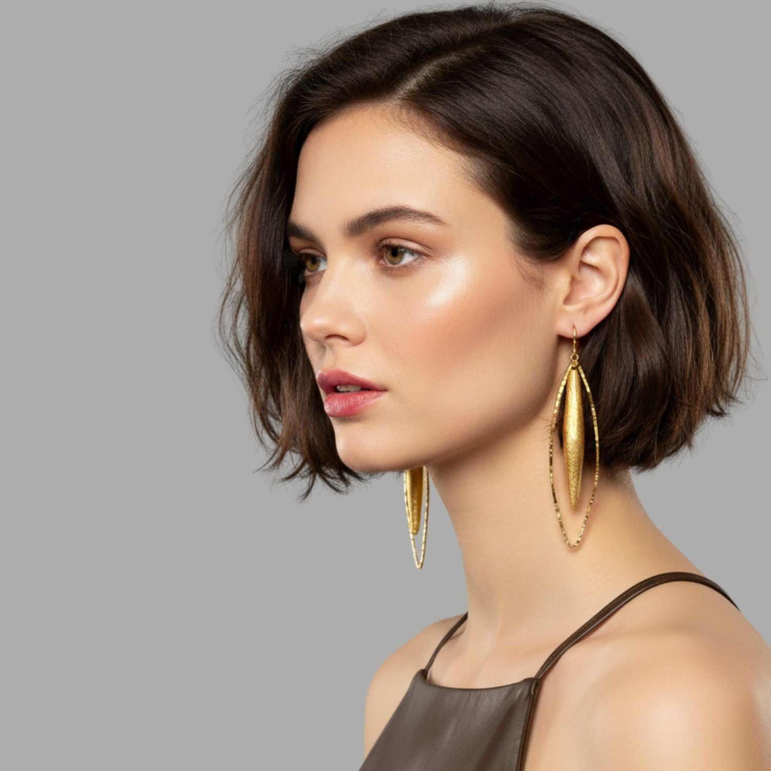 Zeppelin Haley Gold Leverback Earrings