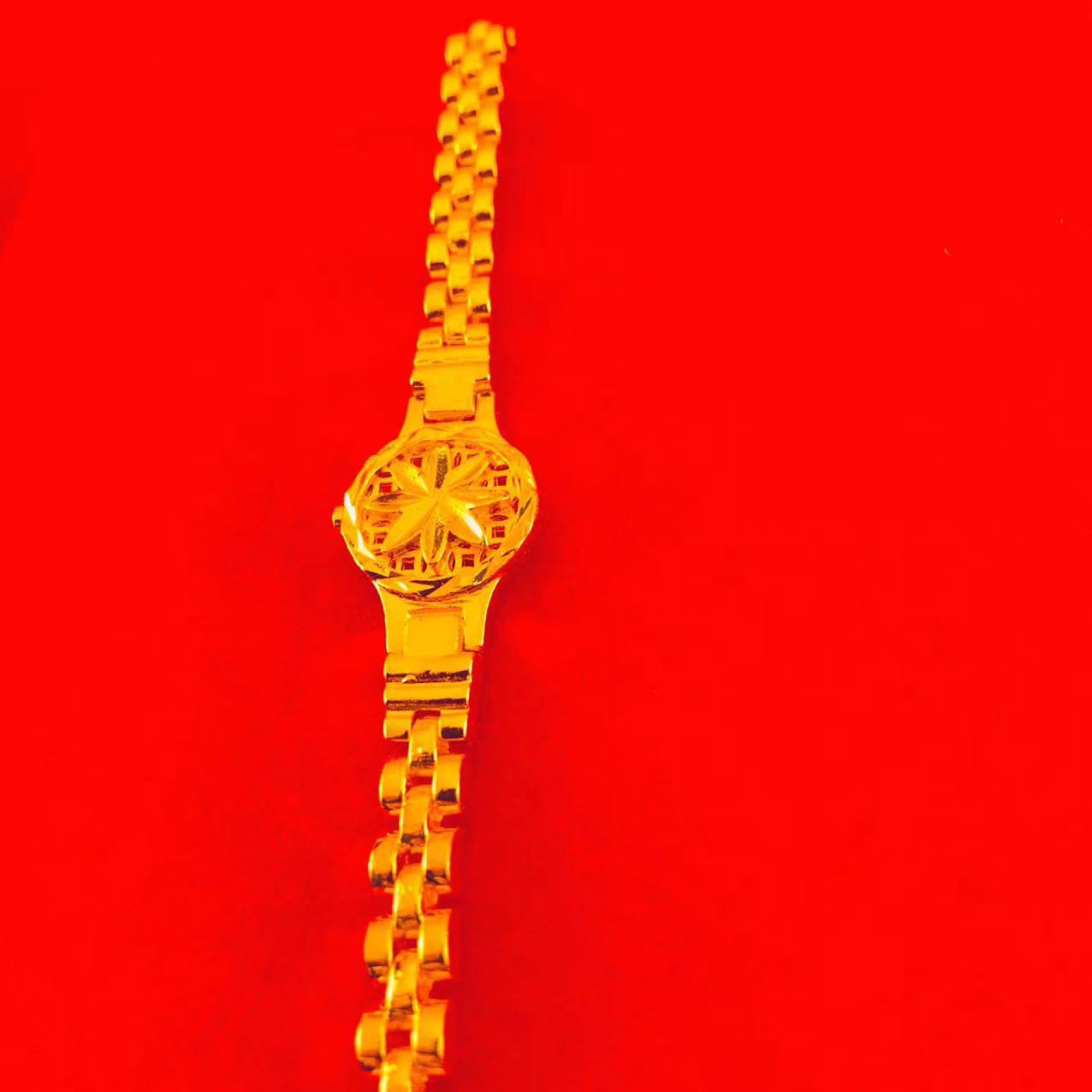 Women's Placer Gold Watch Fire Does Not Bracelets