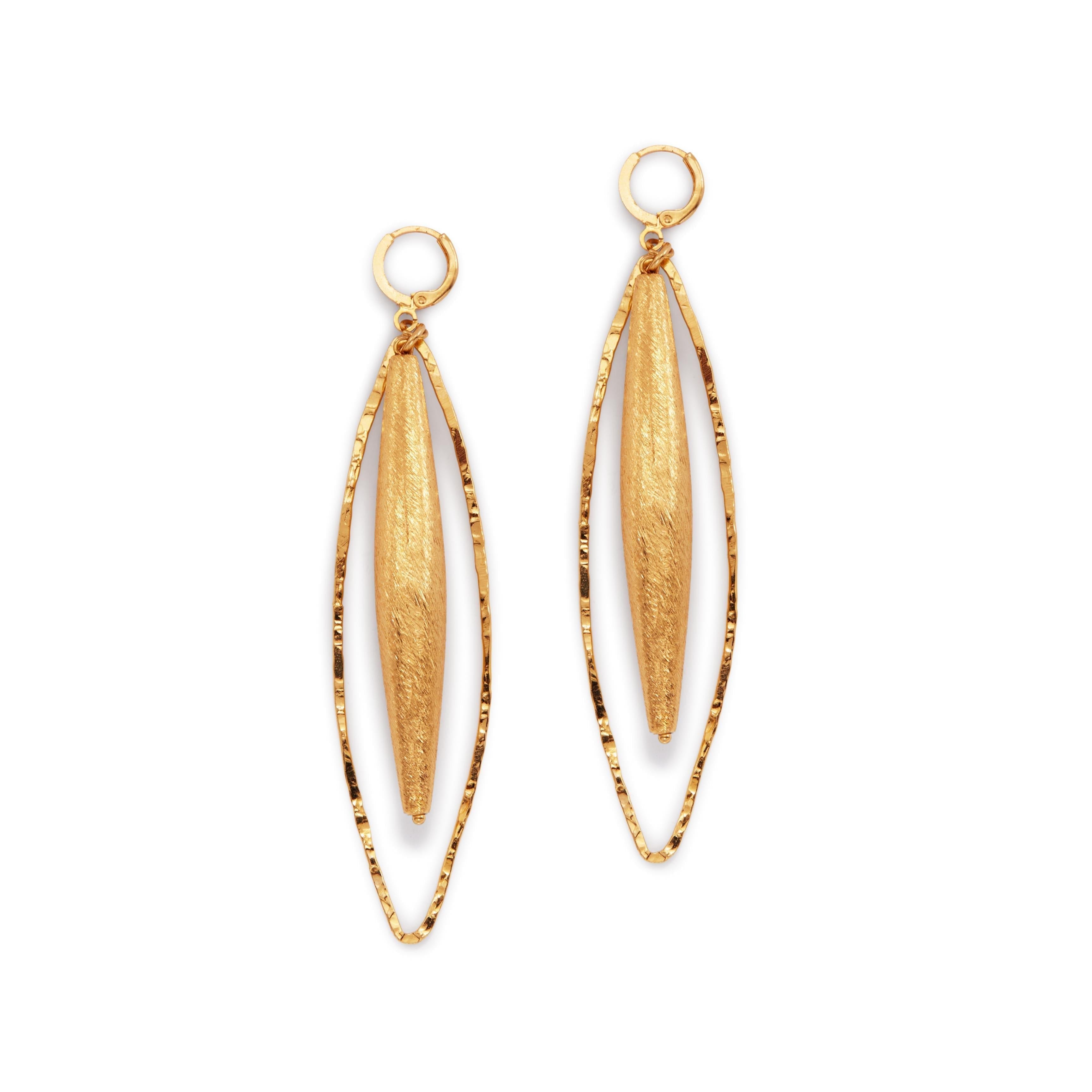 Zeppelin Haley Gold Leverback Earrings
