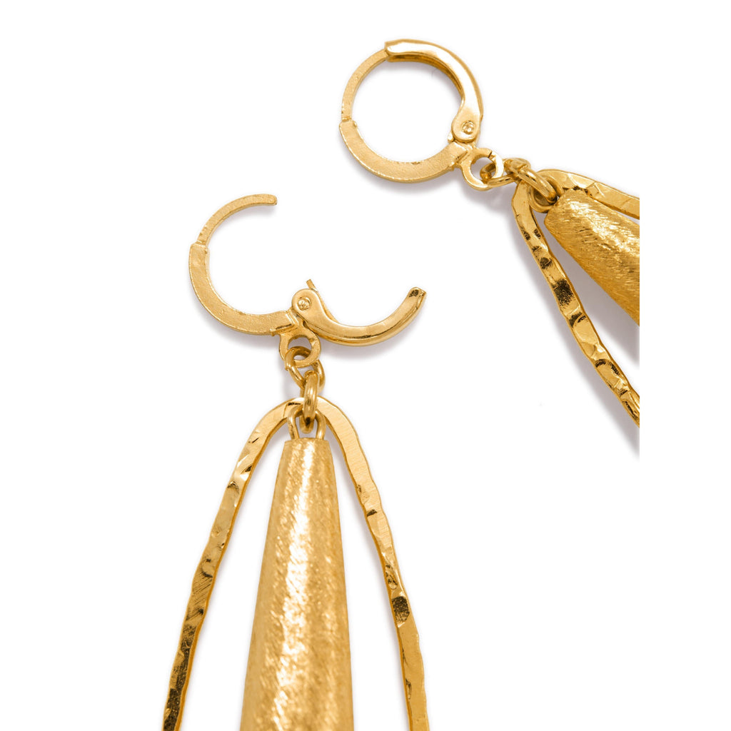 Zeppelin Haley Gold Leverback Earrings