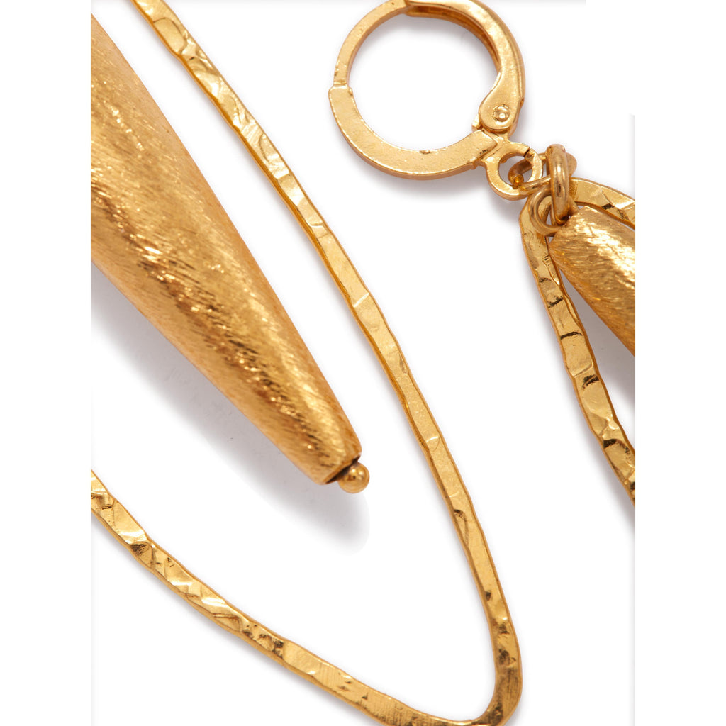 Zeppelin Haley Gold Leverback Earrings