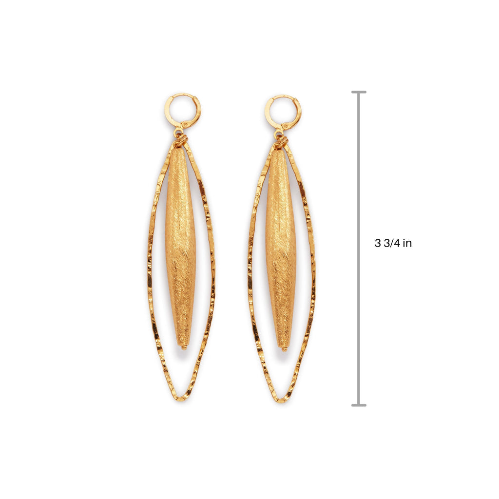 Zeppelin Haley Gold Leverback Earrings