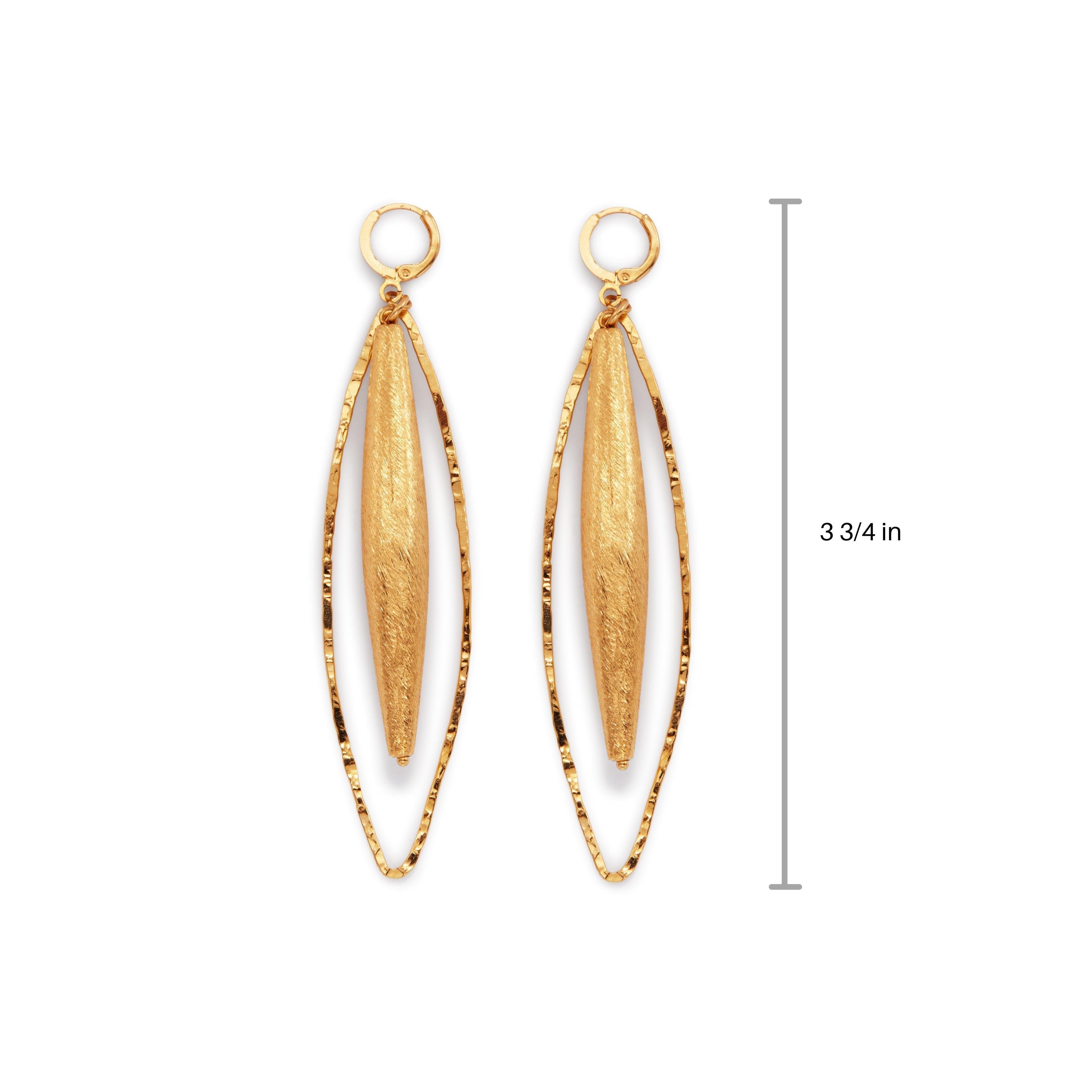 Zeppelin Haley Gold Leverback Earrings